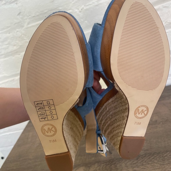 Michael Kors | Josephine Blue Suede Wedge - Picture 3 of 4